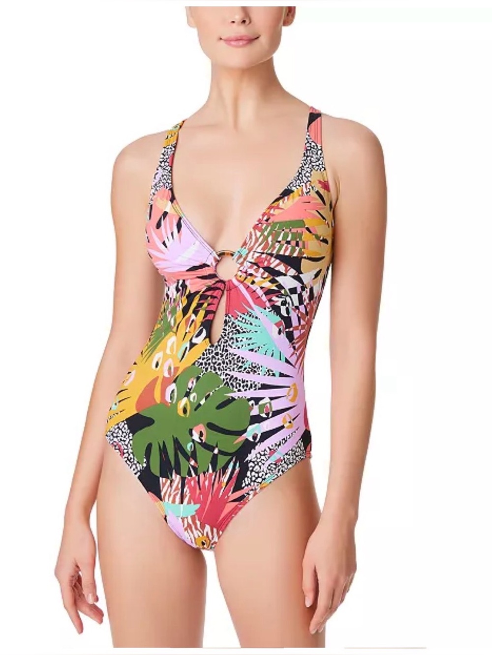 Bleu Rod Beattie Into the Bleu NWT One Piece Swimsuit Let’s Get Loud